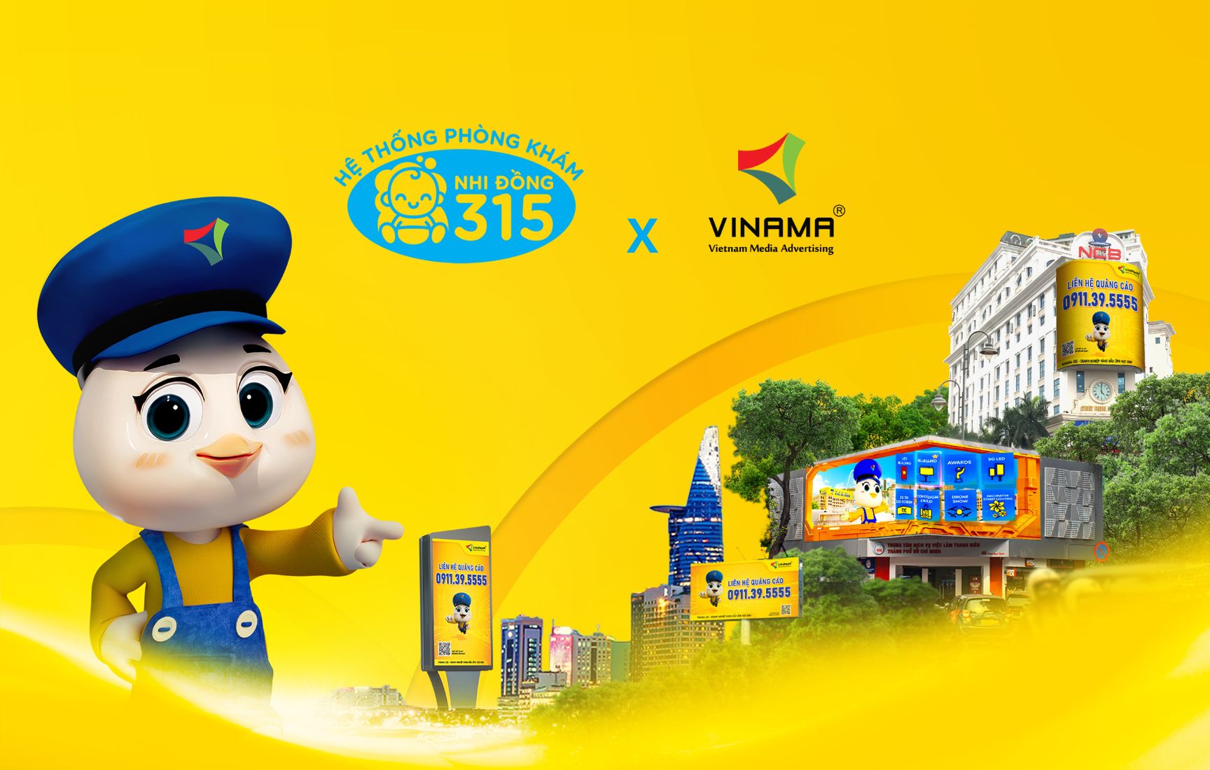 VINAMA OOH x Y TẾ NHI ĐỒNG 315: Hợp Tác Chiến Dịch Quảng Cáo Ngoài Trời Phủ Sóng Thương Hiệu  